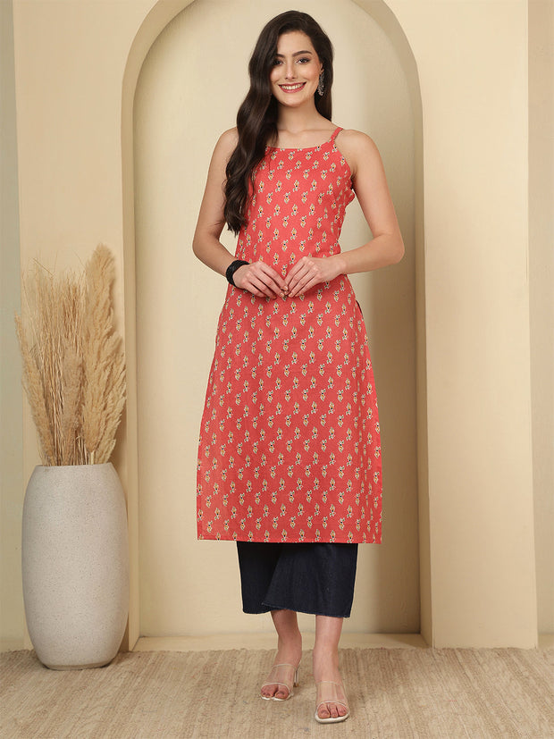 Pink Printed Kurta for Women