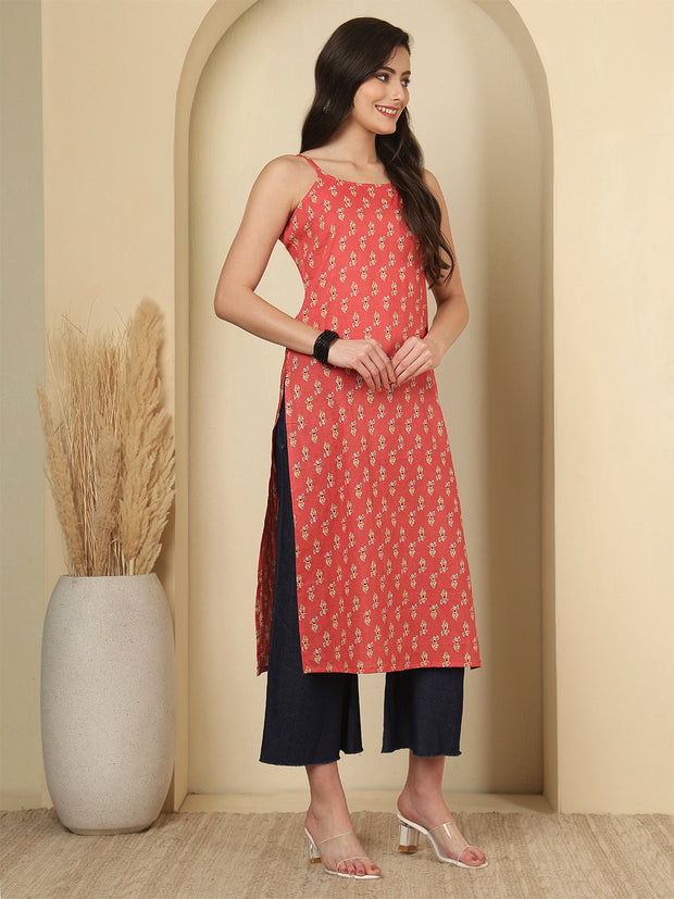 Pink Printed Kurta for Women