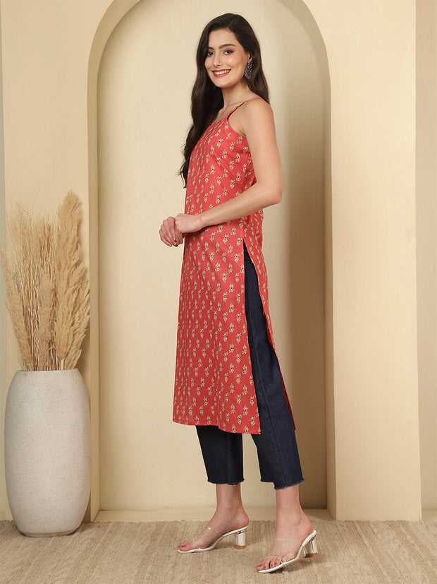 Pink Printed Kurta for Women