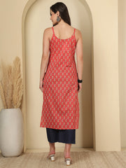 Pink Printed Kurta for Women