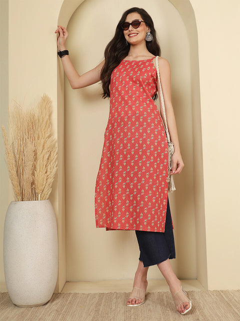 Pink Printed Kurta for Women