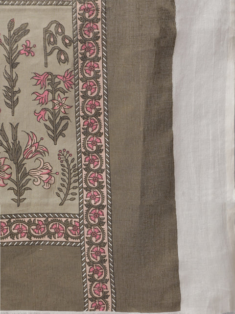 Women Blue And Off White Printed Dupatta Combo, Pack Of Two
