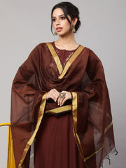 Women Dupatta combo, Pack Of Three Brown, Beige, & Blue