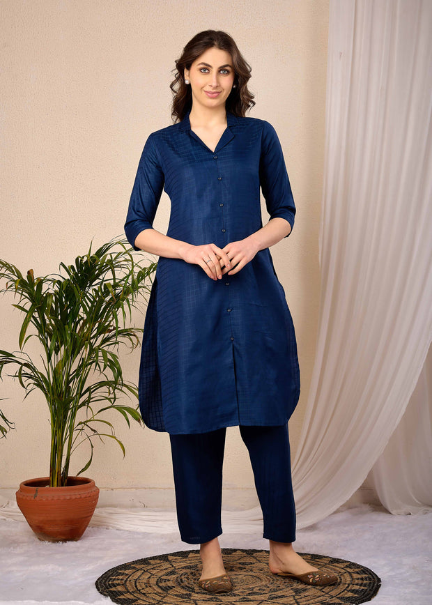 Blue Casual Wear Co-Ord set for Women