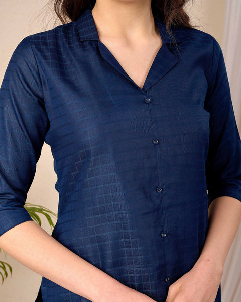 Blue Casual Wear Co-Ord set for Women