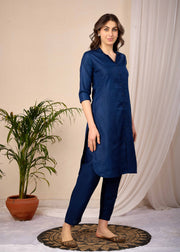 Blue Casual Wear Co-Ord set for Women