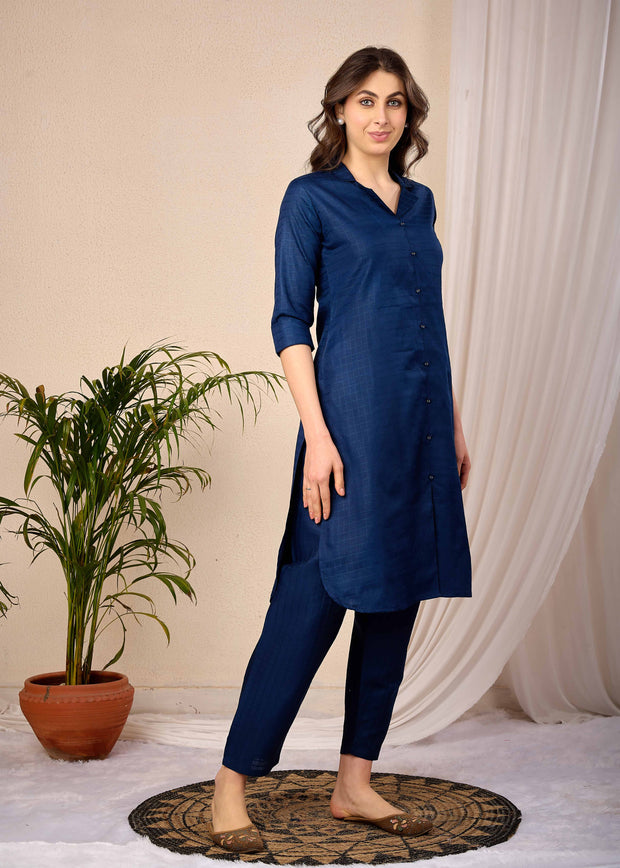 Blue Casual Wear Co-Ord set for Women