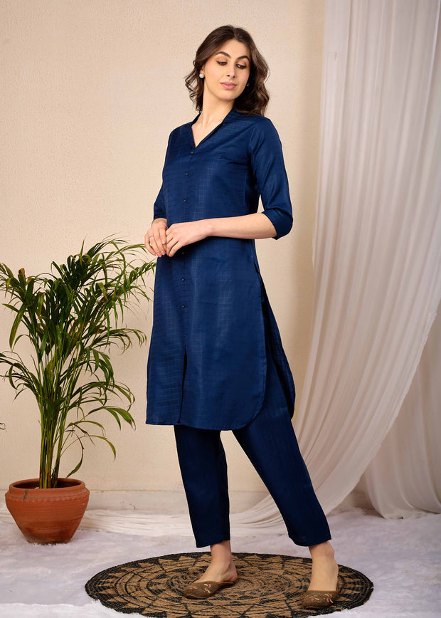 Blue Casual Wear Co-Ord set for Women
