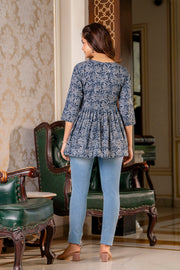 Women Grey Peplum Top