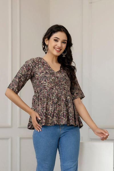 Women Multi Printed Peplum Top