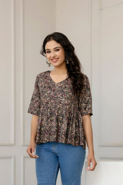 Women Multi Printed Peplum Top