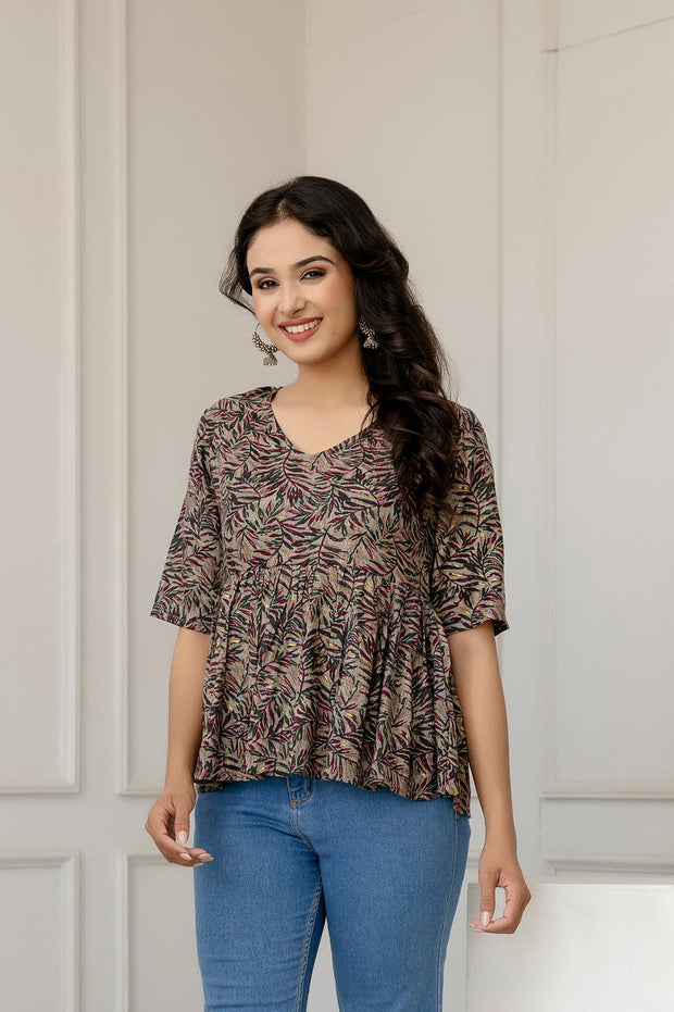 Women Multi Printed Peplum Top