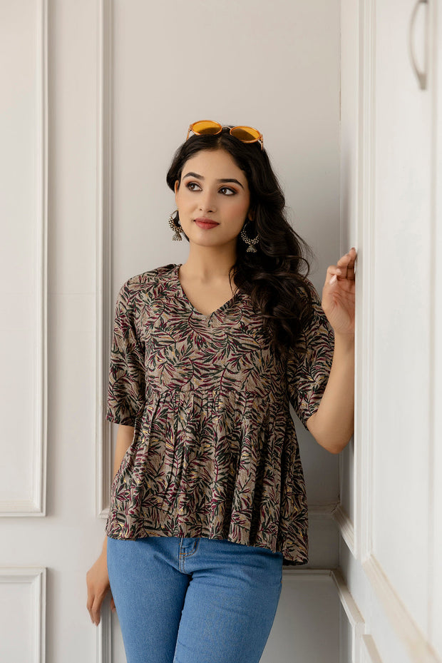 Women Multi Printed Peplum Top