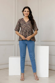 Women Multi Printed Peplum Top