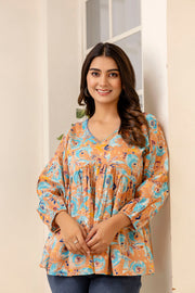 Women Multi Printed Peplum Top