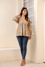 Women Multi Printed Peplum Top