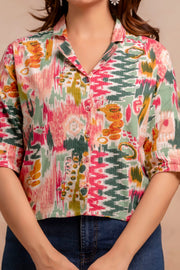 Women Multicolor Printed Straight Shirt