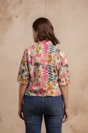 Women Multicolor Printed Straight Shirt