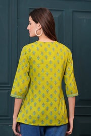 Women Green Printed Flared Top