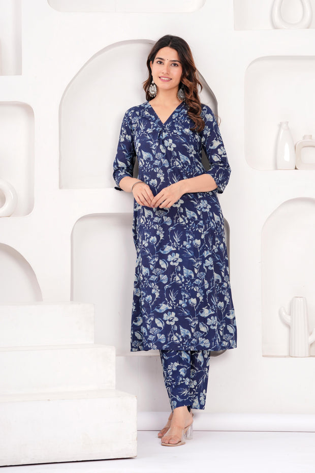 Navy Blue Casual Wear Co-Ord set for Women