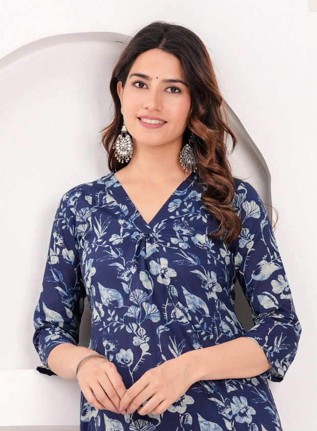 Navy Blue Casual Wear Co-Ord set for Women