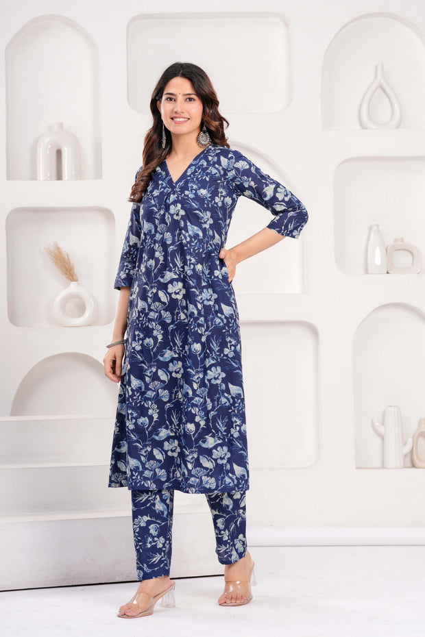 Navy Blue Casual Wear Co-Ord set for Women