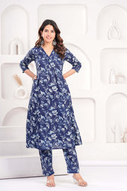 Navy Blue Casual Wear Co-Ord set for Women