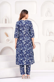 Navy Blue Casual Wear Co-Ord set for Women