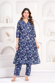 Navy Blue Casual Wear Co-Ord set for Women