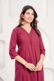 Burgundy Casual Wear Co-Ord set for Women