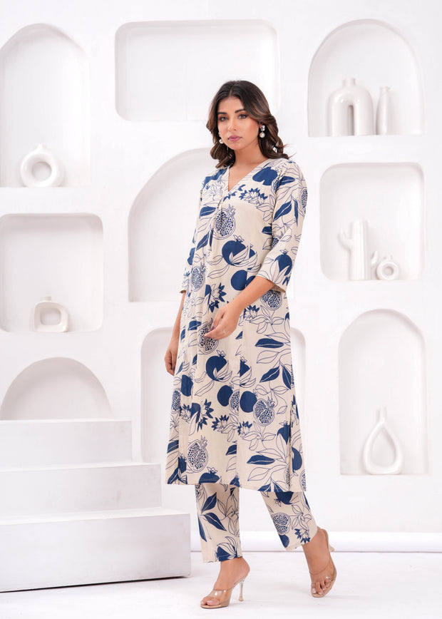 Women Printed Pure Cotton Coord Set