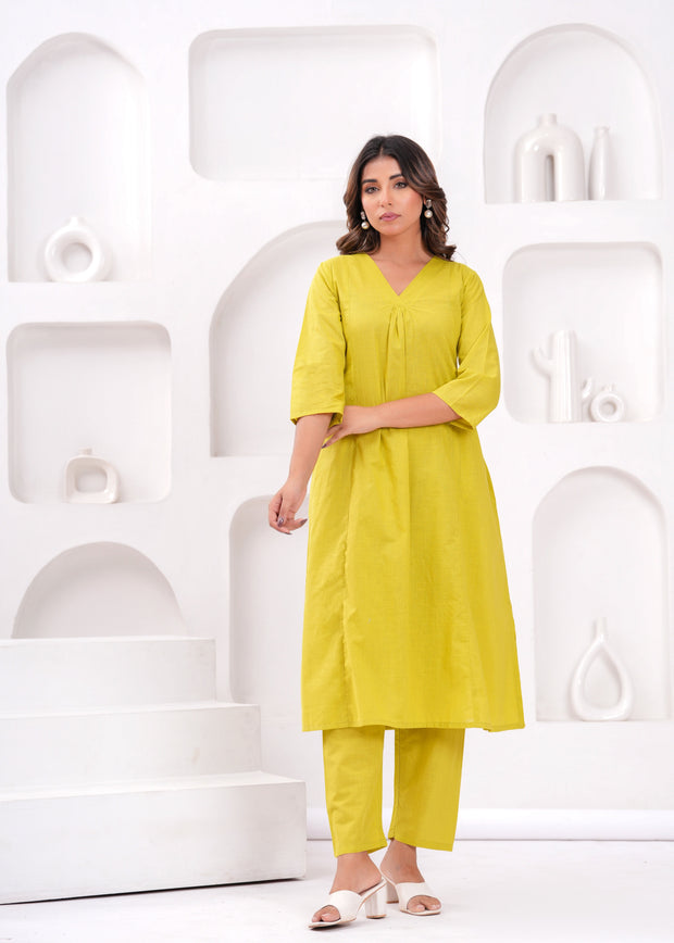 Women Solid Pure Cotton Coord Set