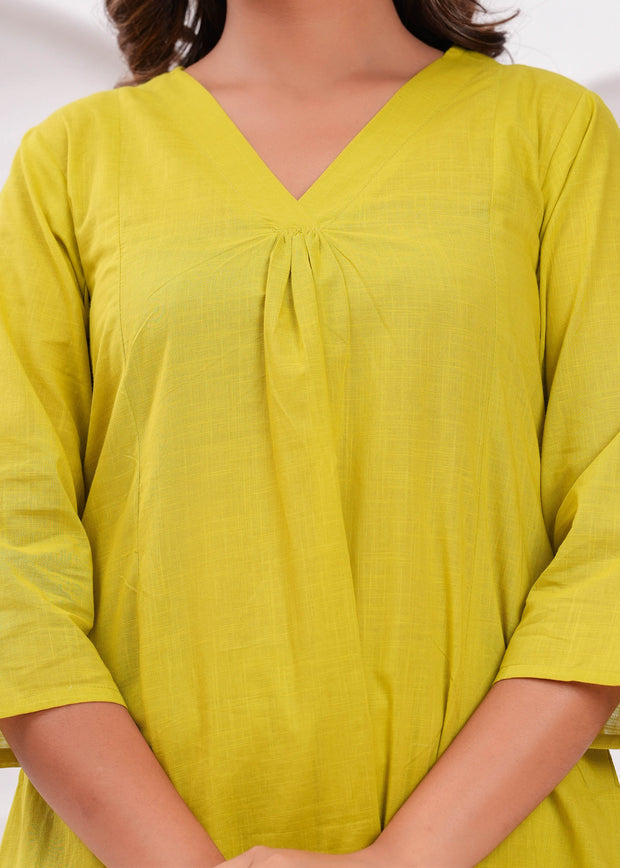 Women Solid Pure Cotton Coord Set