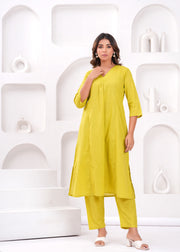 Women Solid Pure Cotton Coord Set