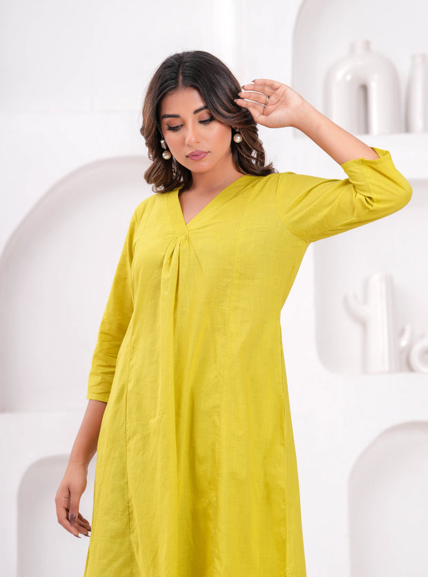 Women Solid Pure Cotton Coord Set