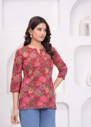 Floral Printed Straight Tunic for Women