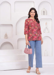 Floral Printed Straight Tunic for Women