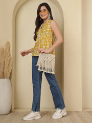 Yellow Sleeveless Top for Women