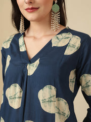 Blue Printed Co-Ord Set for Women