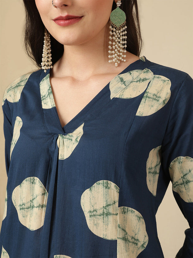 Blue Printed Co-Ord Set for Women