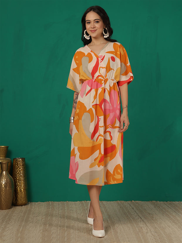 Multicolor Printed Dress for Women