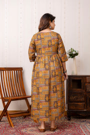Nayo Fab Multi Printed Maternity Dress For Women