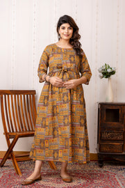 Nayo Fab Multi Printed Maternity Dress For Women