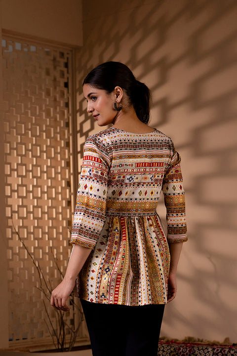 Women Multi Printed Peplum Top