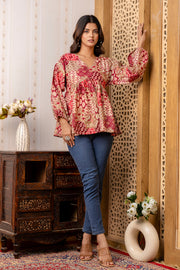 Women Multi Printed Peplum Top