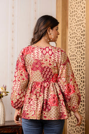 Women Multi Printed Peplum Top