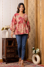 Women Multi Printed Peplum Top