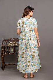 Nayo Off White Maternity Dress For Women