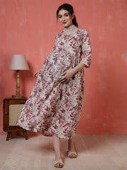 Nayo Off White Maternity Dress For Women