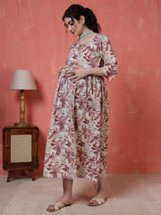 Nayo Off White Maternity Dress For Women